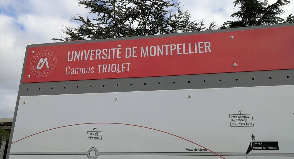 campus triolet montpellier france signaletique